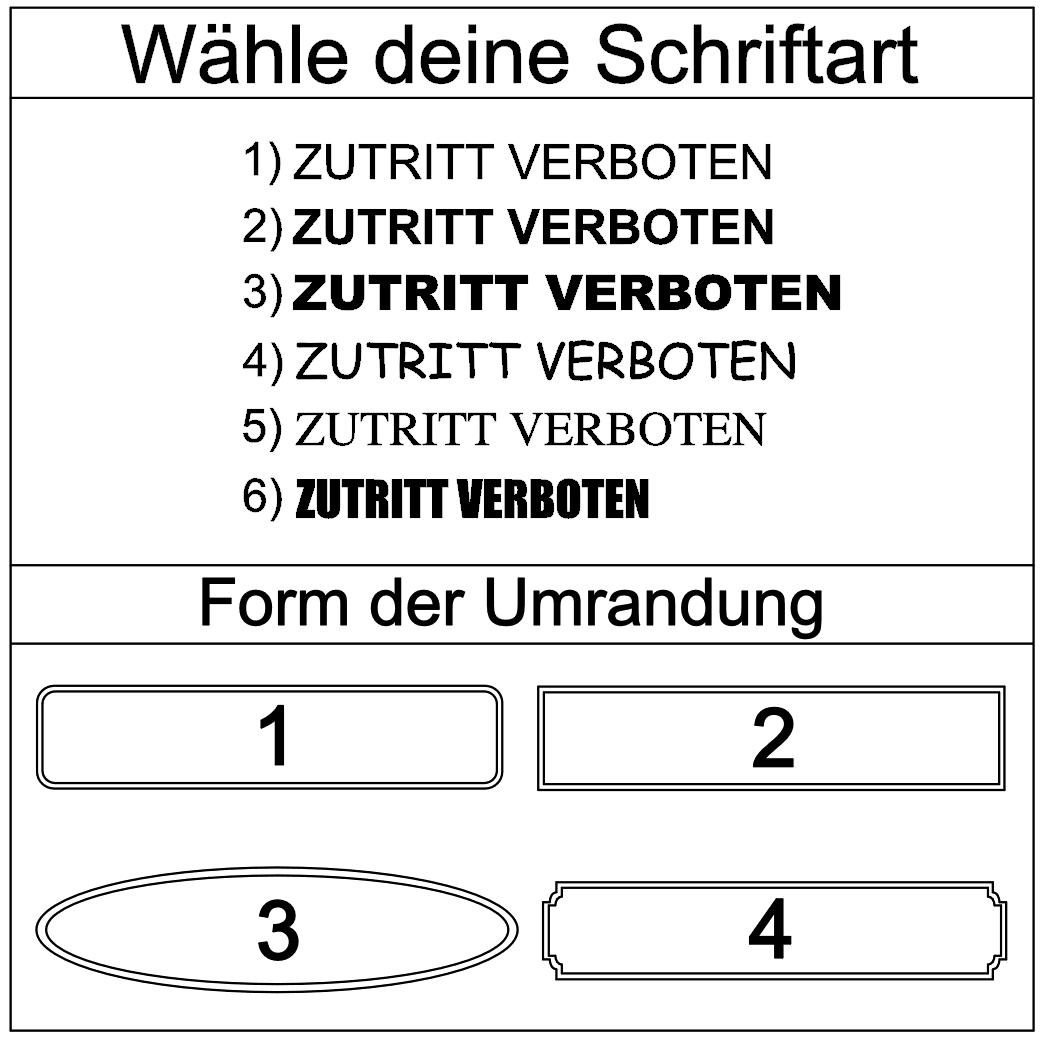 Hinweis-Aufkleber „Zutritt Verboten“