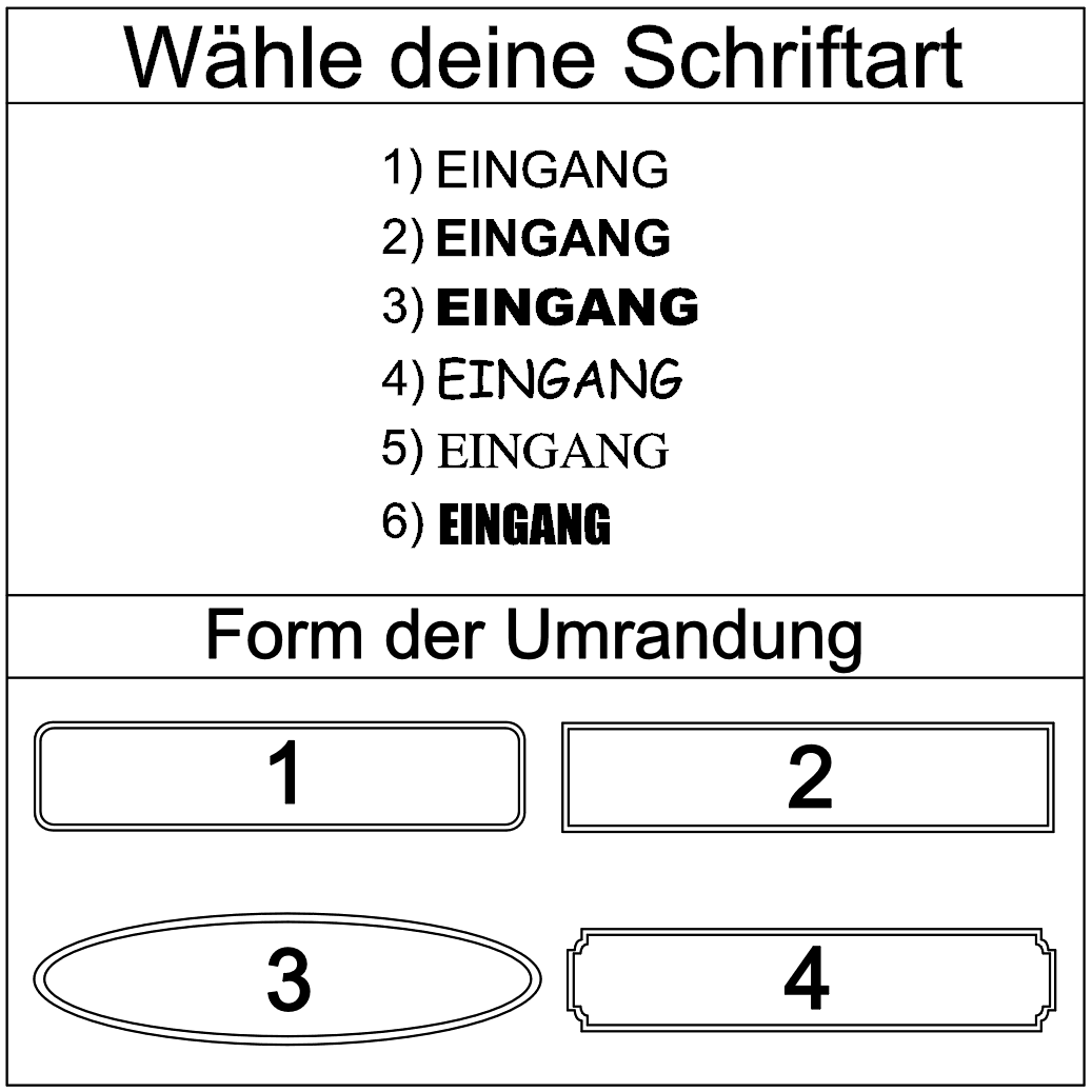 Hinweis-Aufkleber „Eingang“