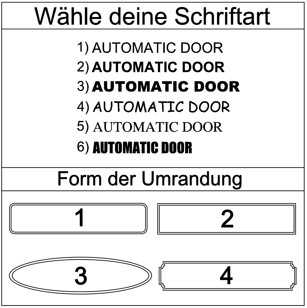 Hinweis-Aufkleber „Automatic Door“