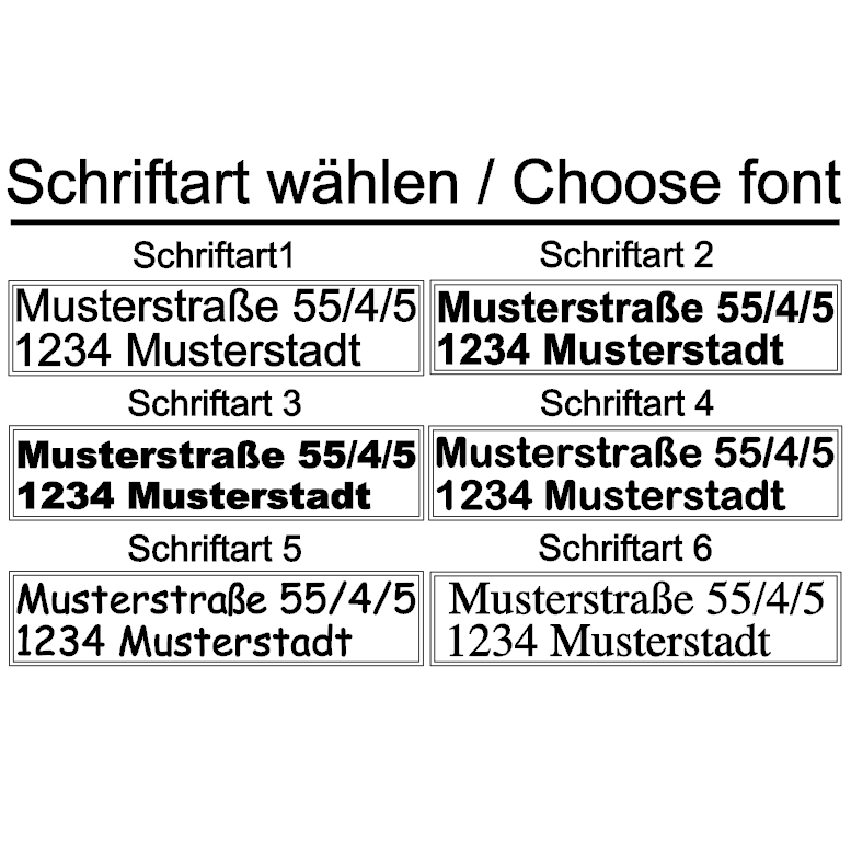 Adress-Aufkleber ohne Name