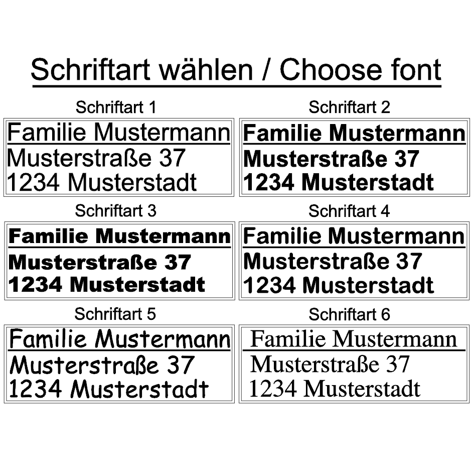 Adress-Aufkleber mit Name