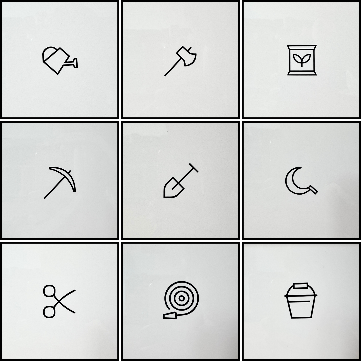 Symbol-Aufkleber Set „Garten & Outdoor“