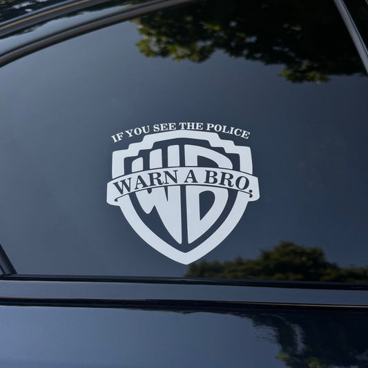 Warn a Bro – Autoaufkleber