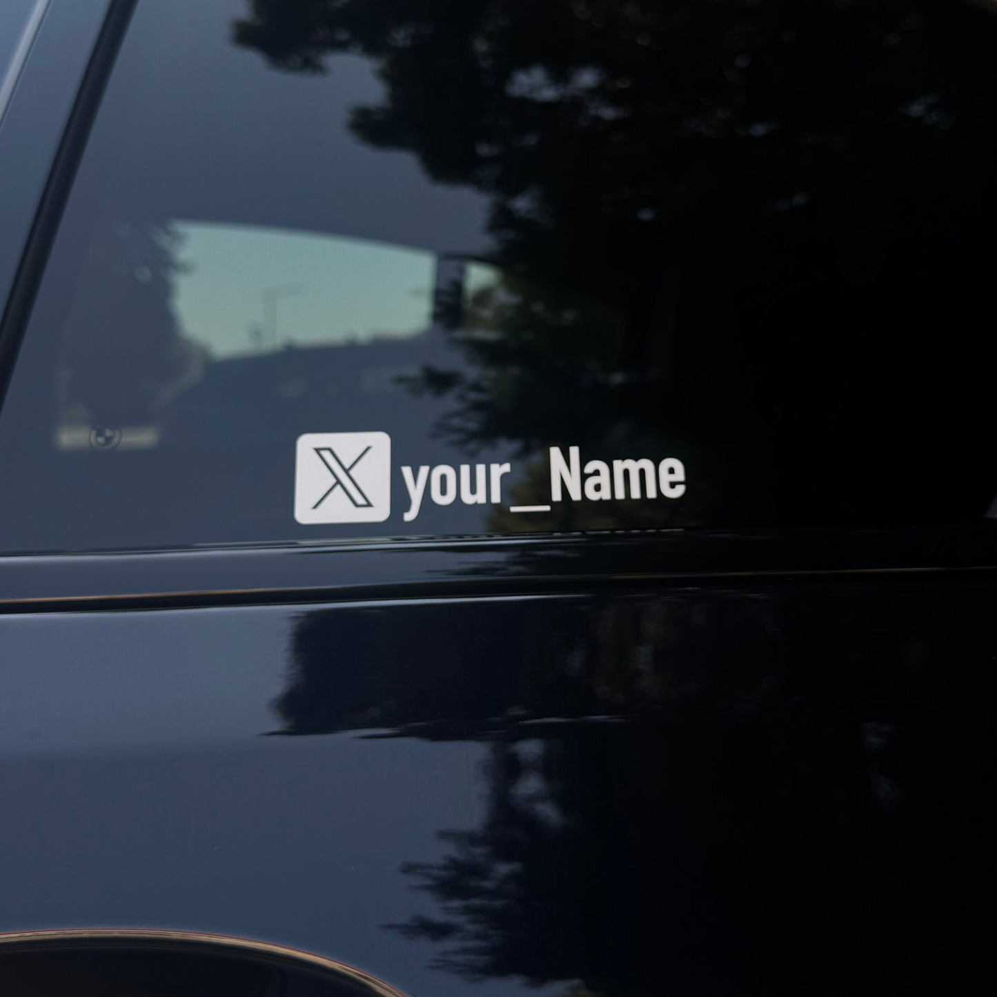 Autoaufkleber mit X-Username (2 Stk)