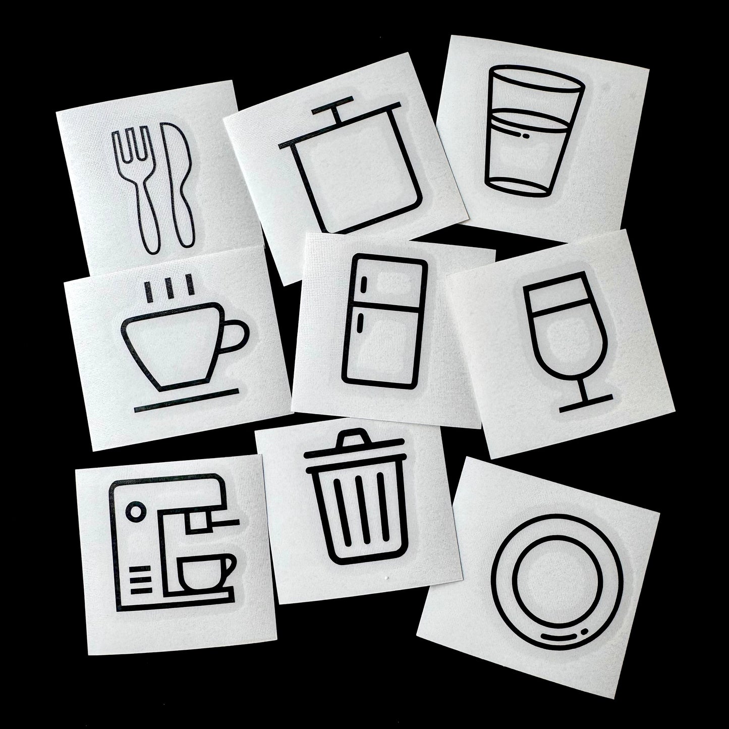 Symbol-Aufkleber Set „Ordnung in der Küche“