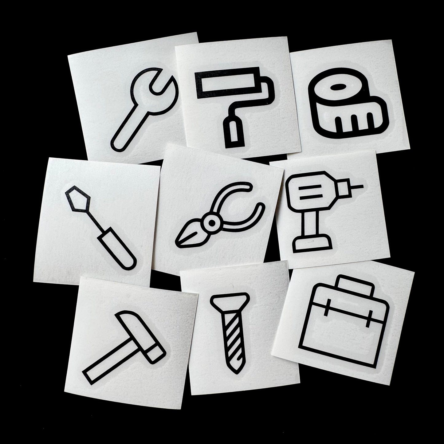 Symbol-Aufkleber Set – Werkstatt & Werkzeug