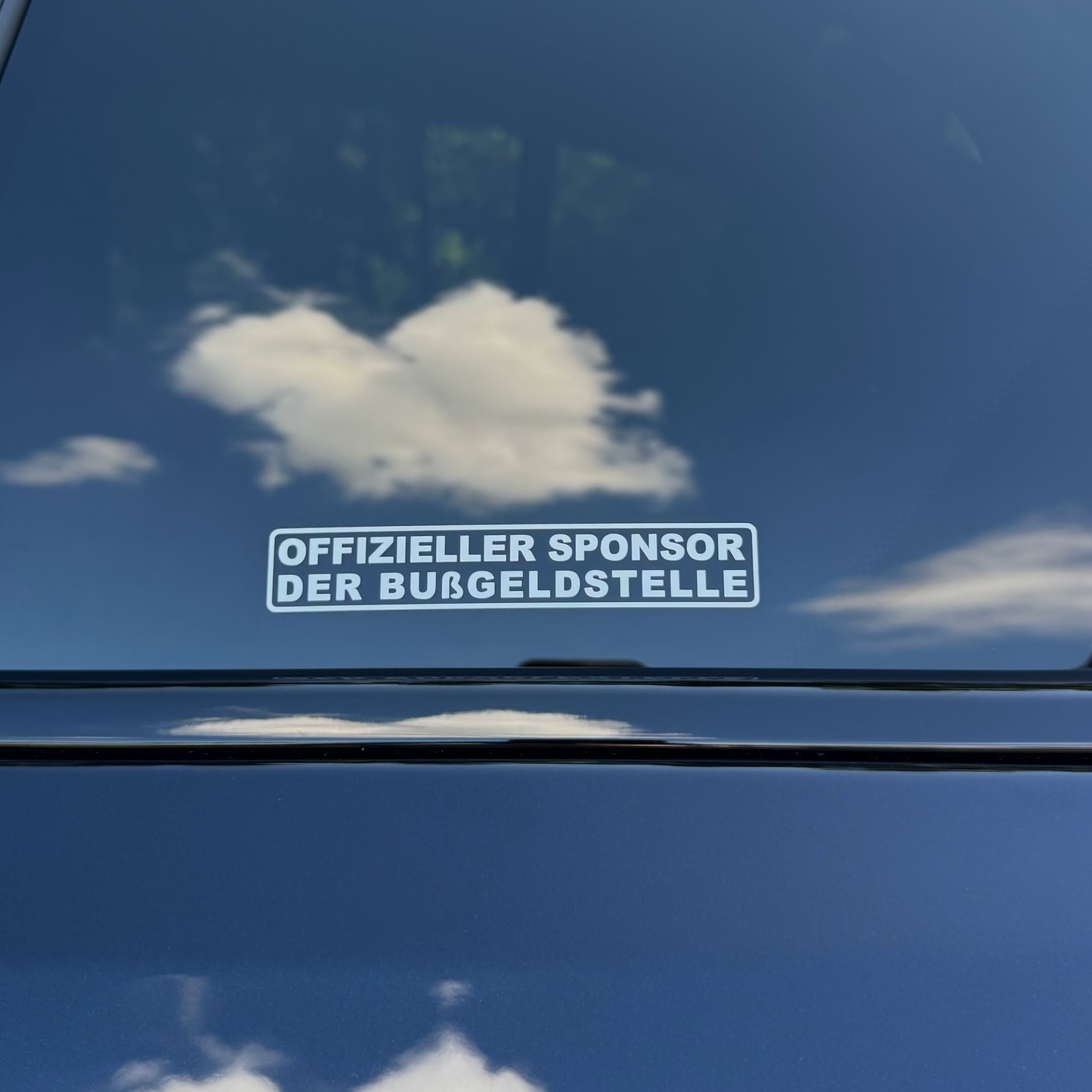 Autoaufkleber "Offizieller Sponsor der Bußgeldstelle"