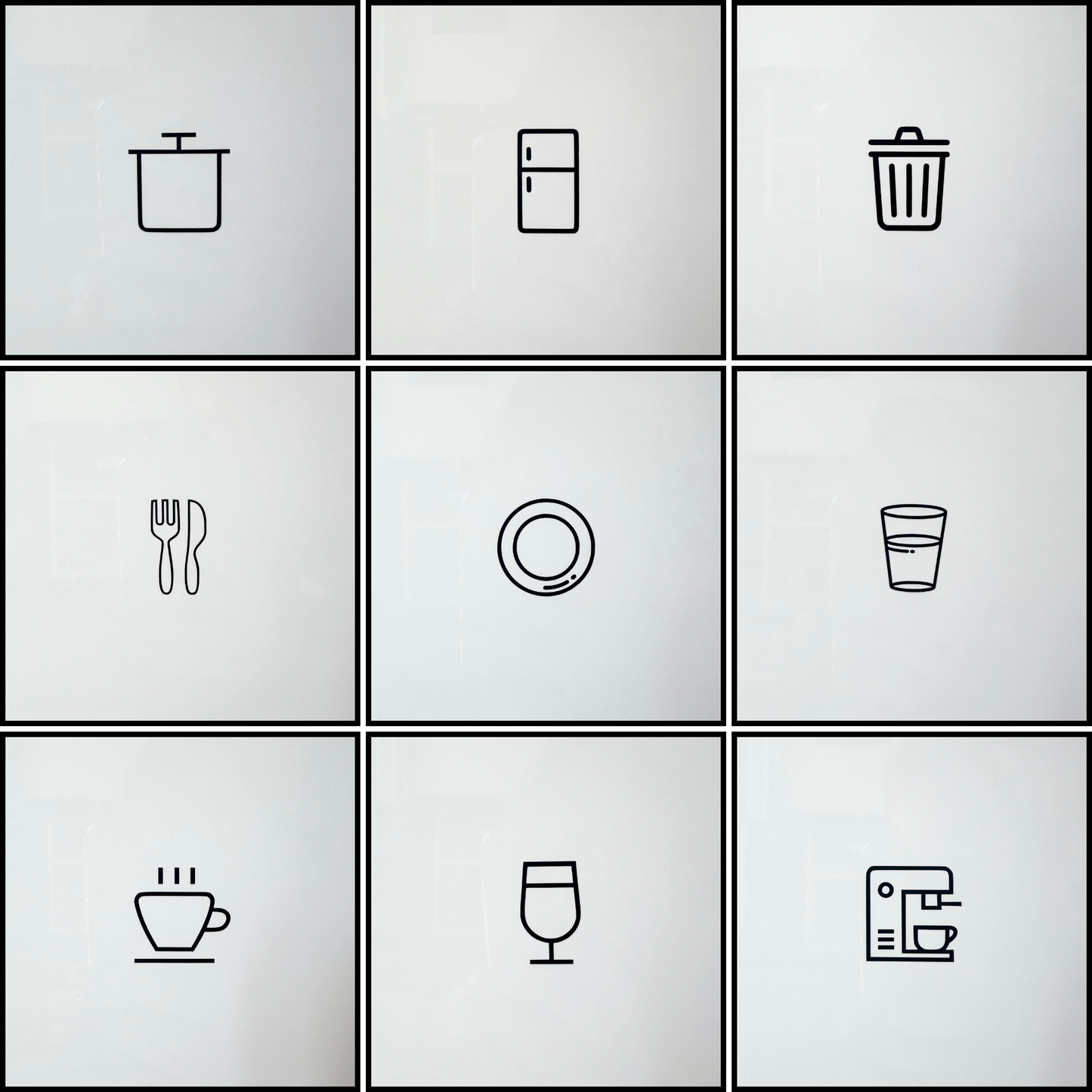 Symbol-Aufkleber Set „Ordnung in der Küche“