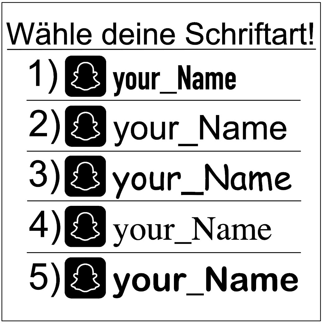 Autoaufkleber mit Snapchat-Name (2 Stk)