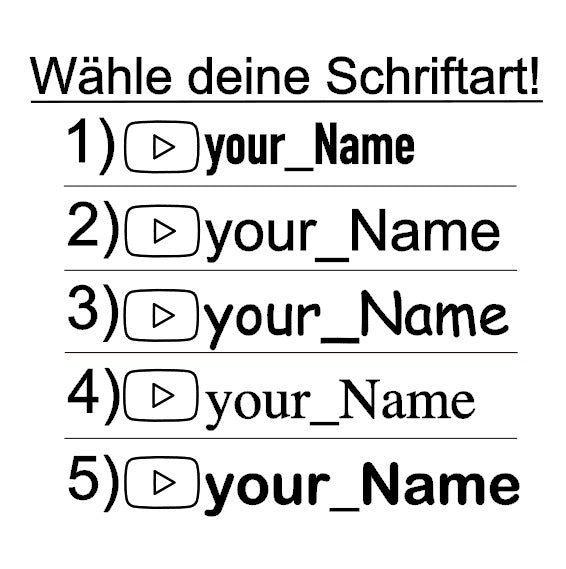 Autoaufkleber mit YouTube-Name (2 Stk)