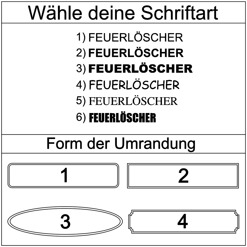 Hinweis-Aufkleber „Feuerlöscher“
