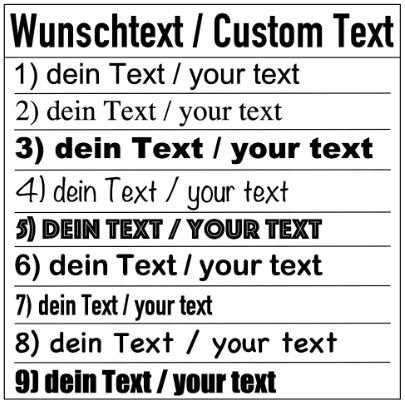 Autoaufkleber mit Wunschtext