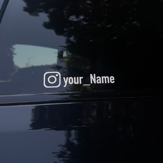 Autoaufkleber mit Instagram-Namen (2Stk)