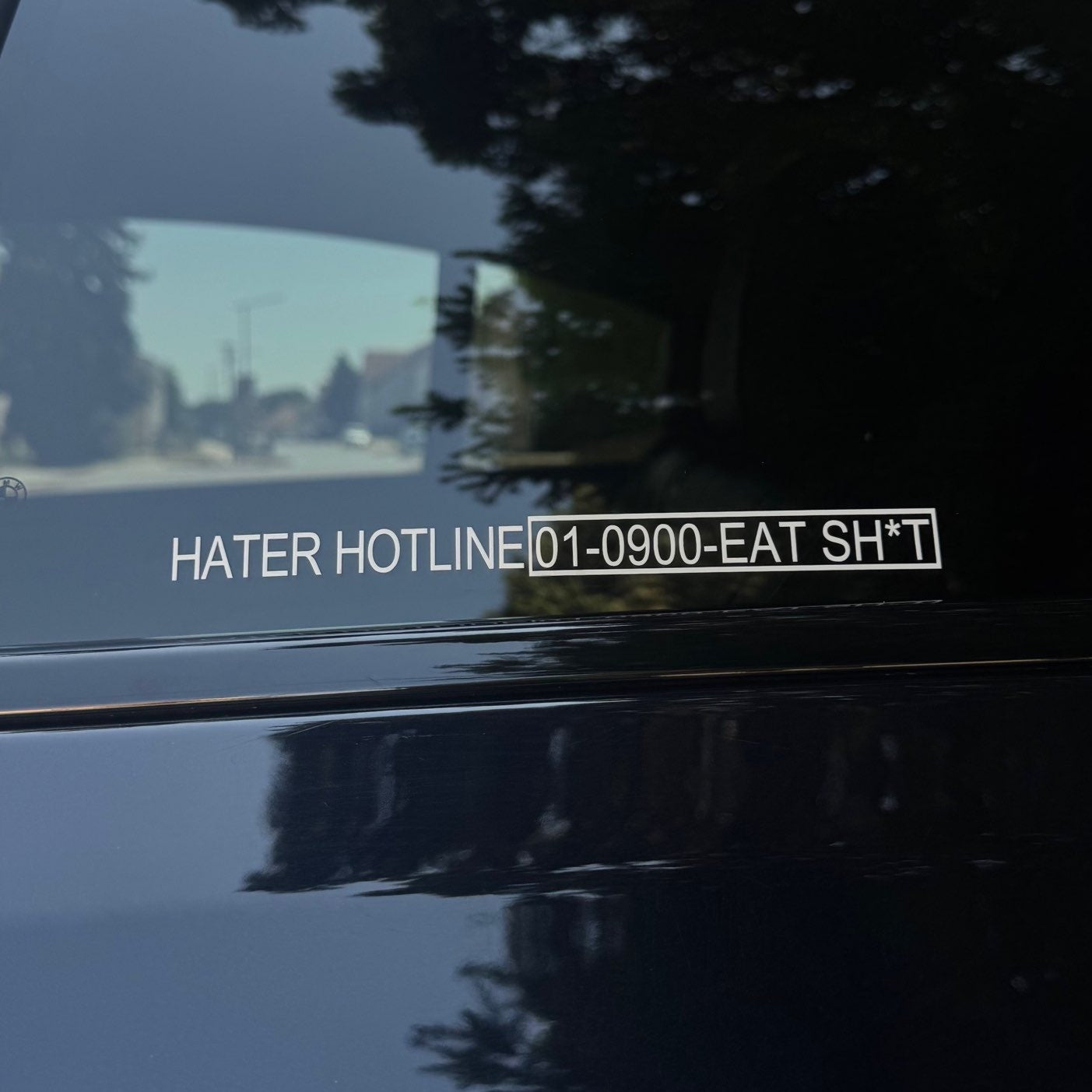 Autoaufkleber „Hater Hotline“