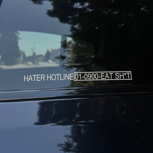 Autoaufkleber „Hater Hotline“