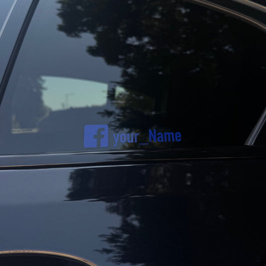 Autoaufkleber mit Facebook-Namen (2 Stk)