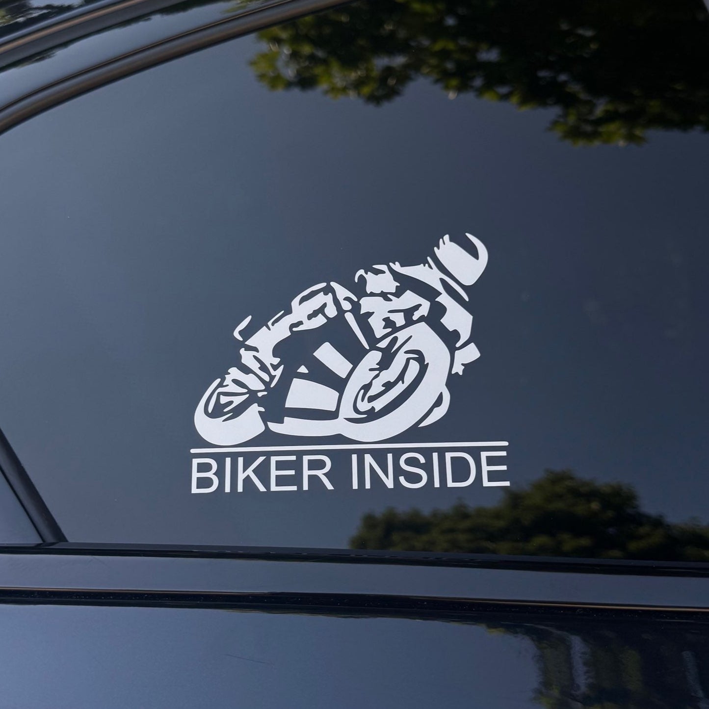 Autoaufkleber „Biker Inside“
