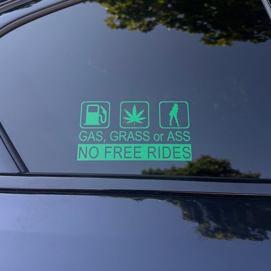 Autoaufkleber „No Free Rides“