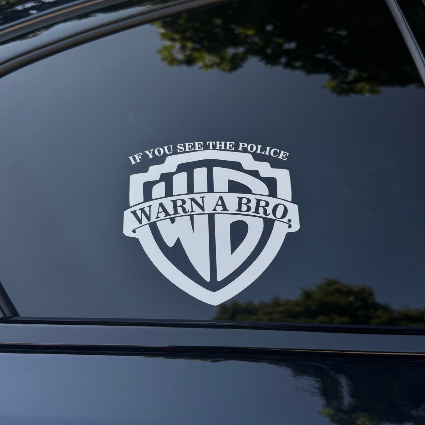 Warn a Bro – Autoaufkleber