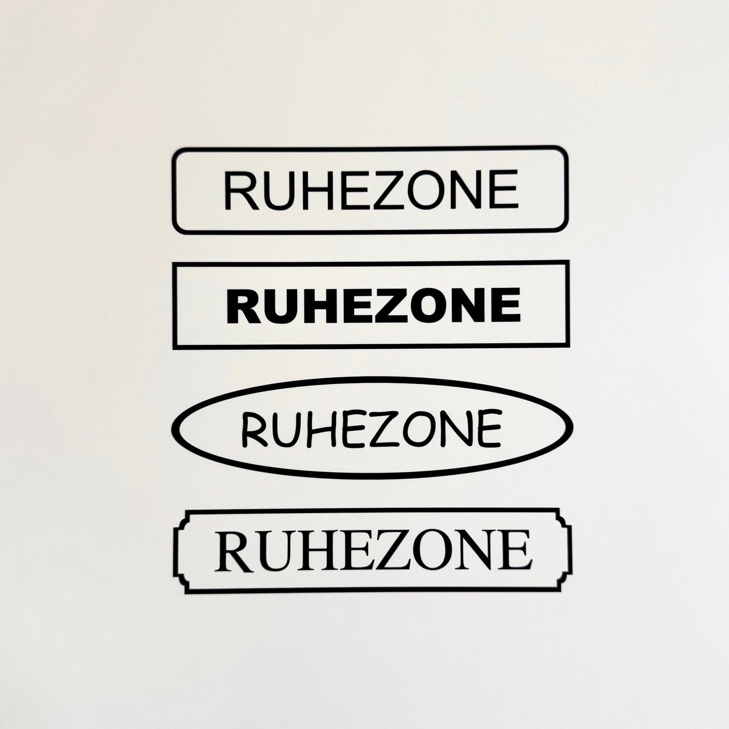 Hinweis-Aufkleber „Ruhezone“