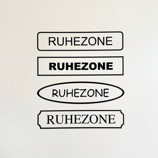 Hinweis-Aufkleber „Ruhezone“