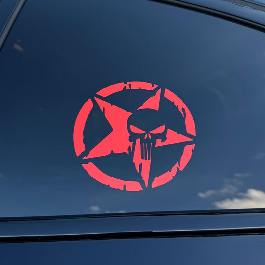 Autoaufkleber „Skull Star“