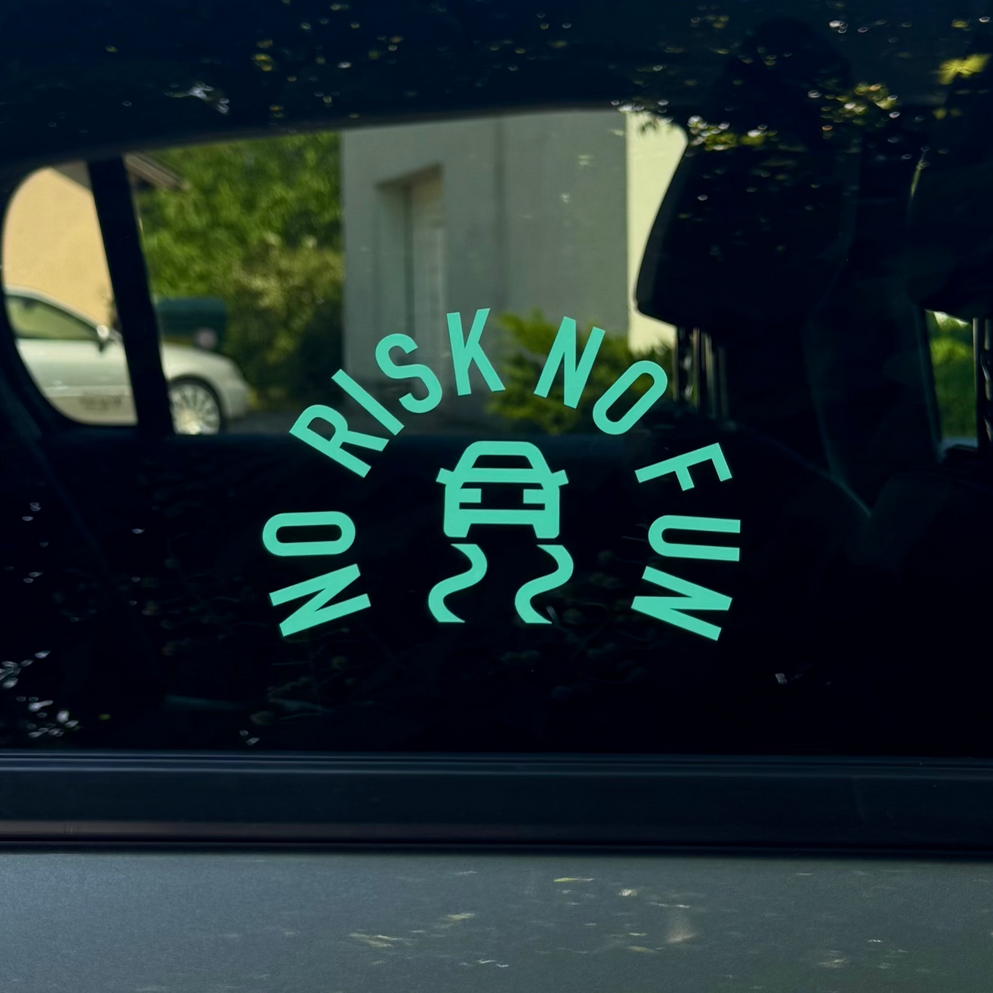 Autoaufkleber „No Risk No Fun“