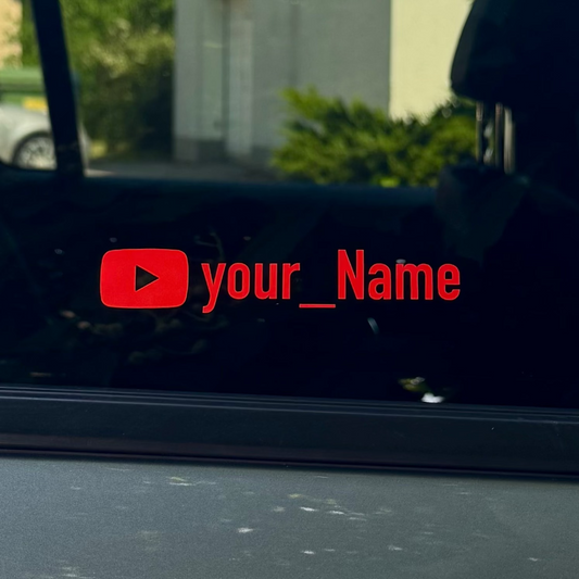 Autoaufkleber mit YouTube-Name (2 Stk)