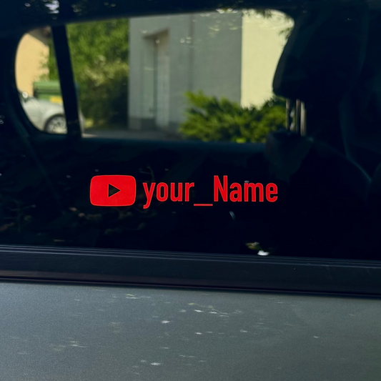 Autoaufkleber mit YouTube-Namen (2 Stk)
