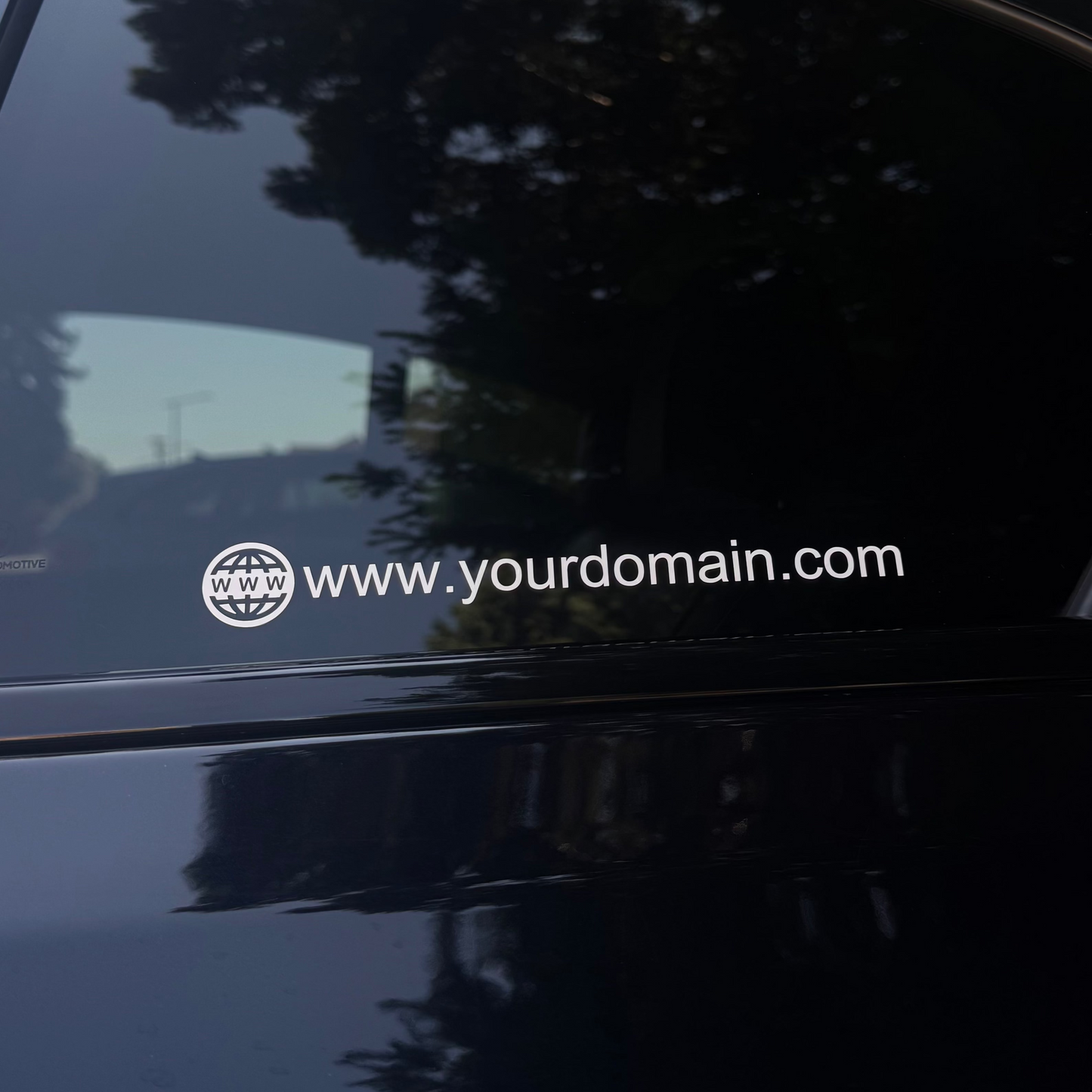 Autoaufkleber mit Wunsch-Domain