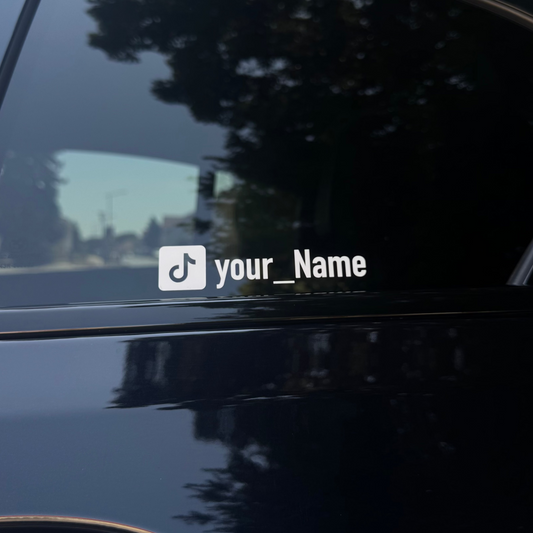 Autoaufkleber mit TikTok-Namen (2 Stk)