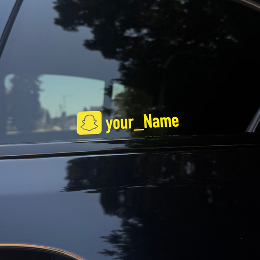 Autoaufkleber mit Snapchat-Name (2 Stk)