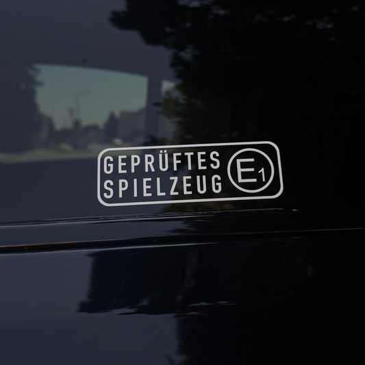 Autoaufkleber „Geprüftes Spielzeug“