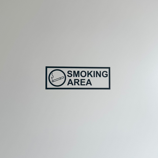 Hinweis-Aufkleber „Smoking Area“