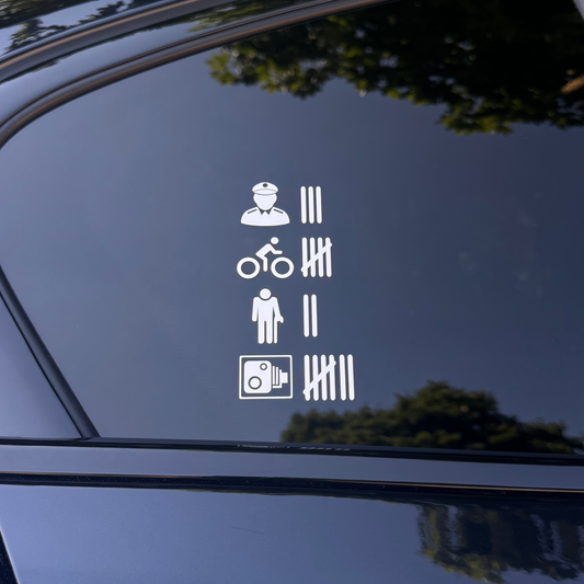 Autoaufkleber „Strichliste“