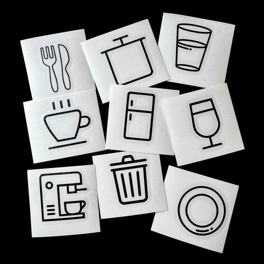 Symbol-Aufkleber Set „Ordnung in der Küche“