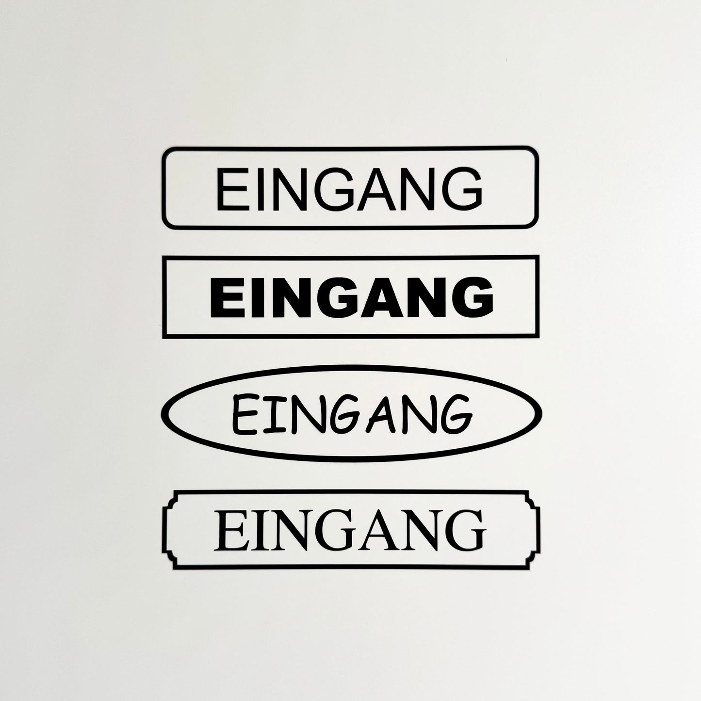 Hinweis-Aufkleber „Eingang“