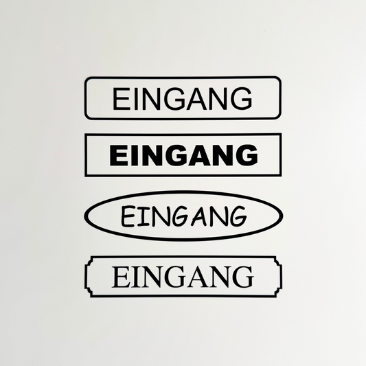 Hinweis-Aufkleber „Eingang“