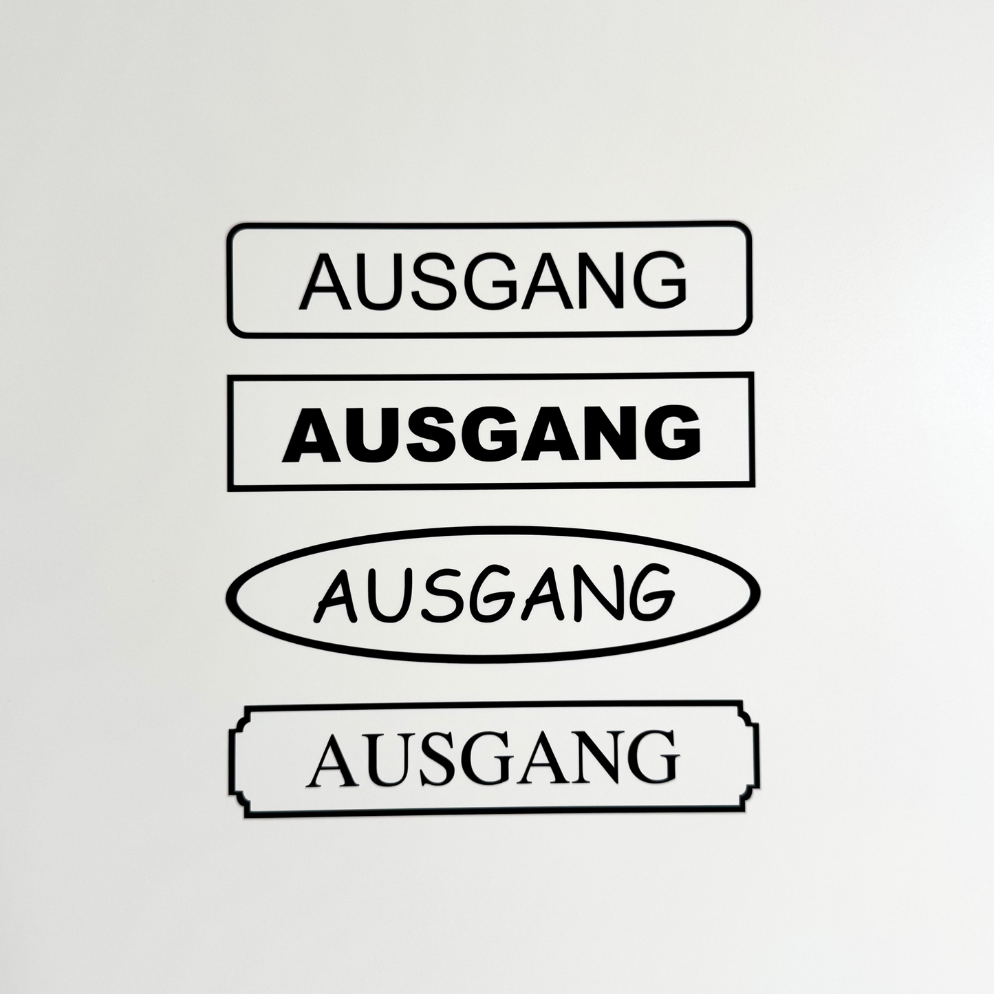 Hinweis-Aufkleber „Ausgang“