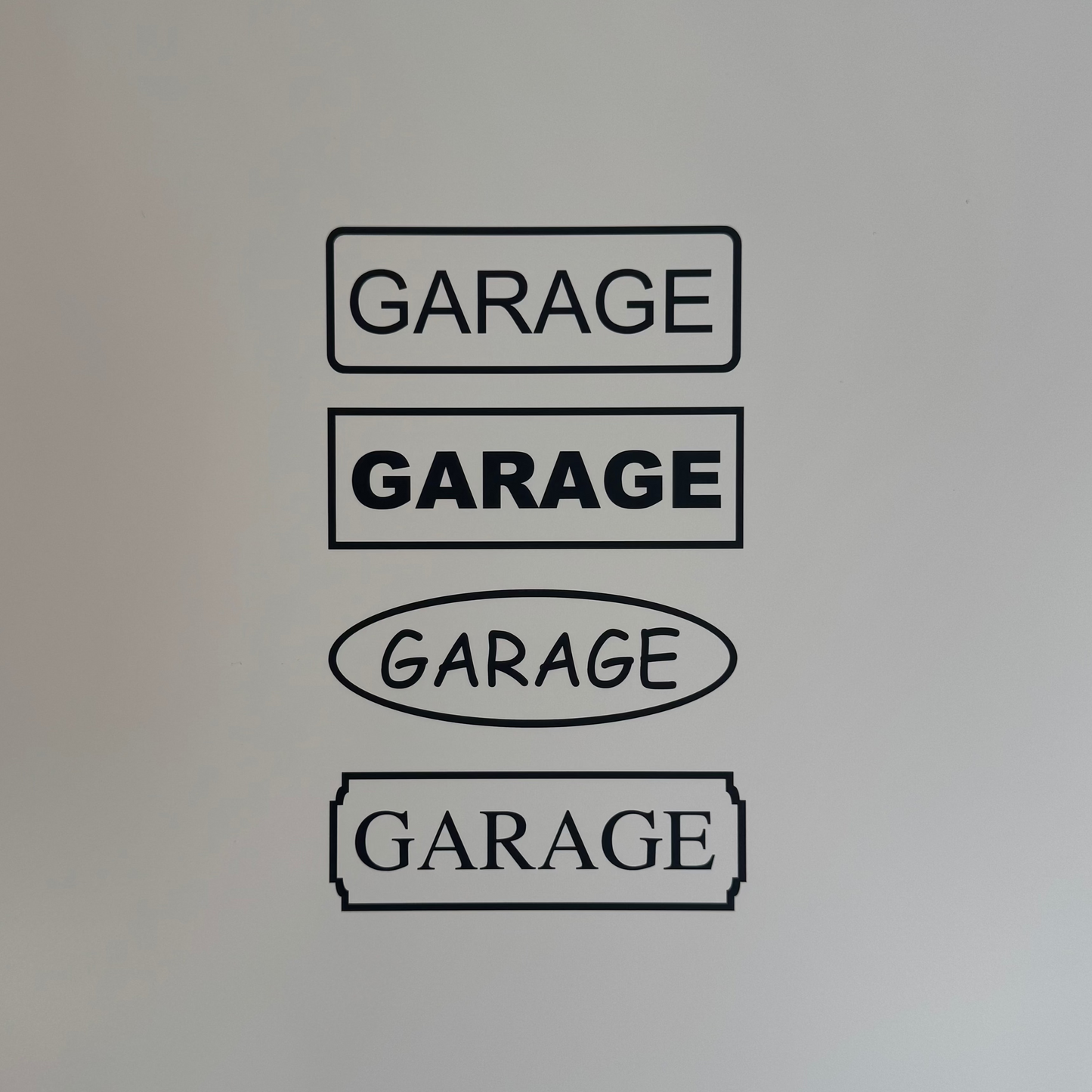 Hinweis-Aufkleber „Garage“