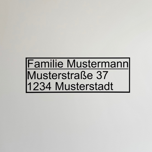 Adress-Aufkleber mit Name