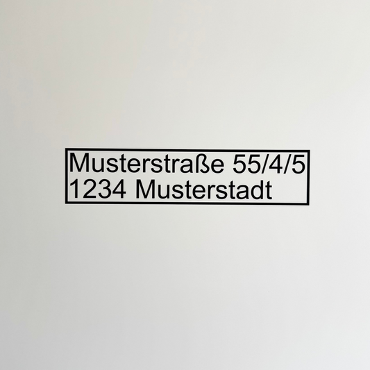 Adress-Aufkleber ohne Name