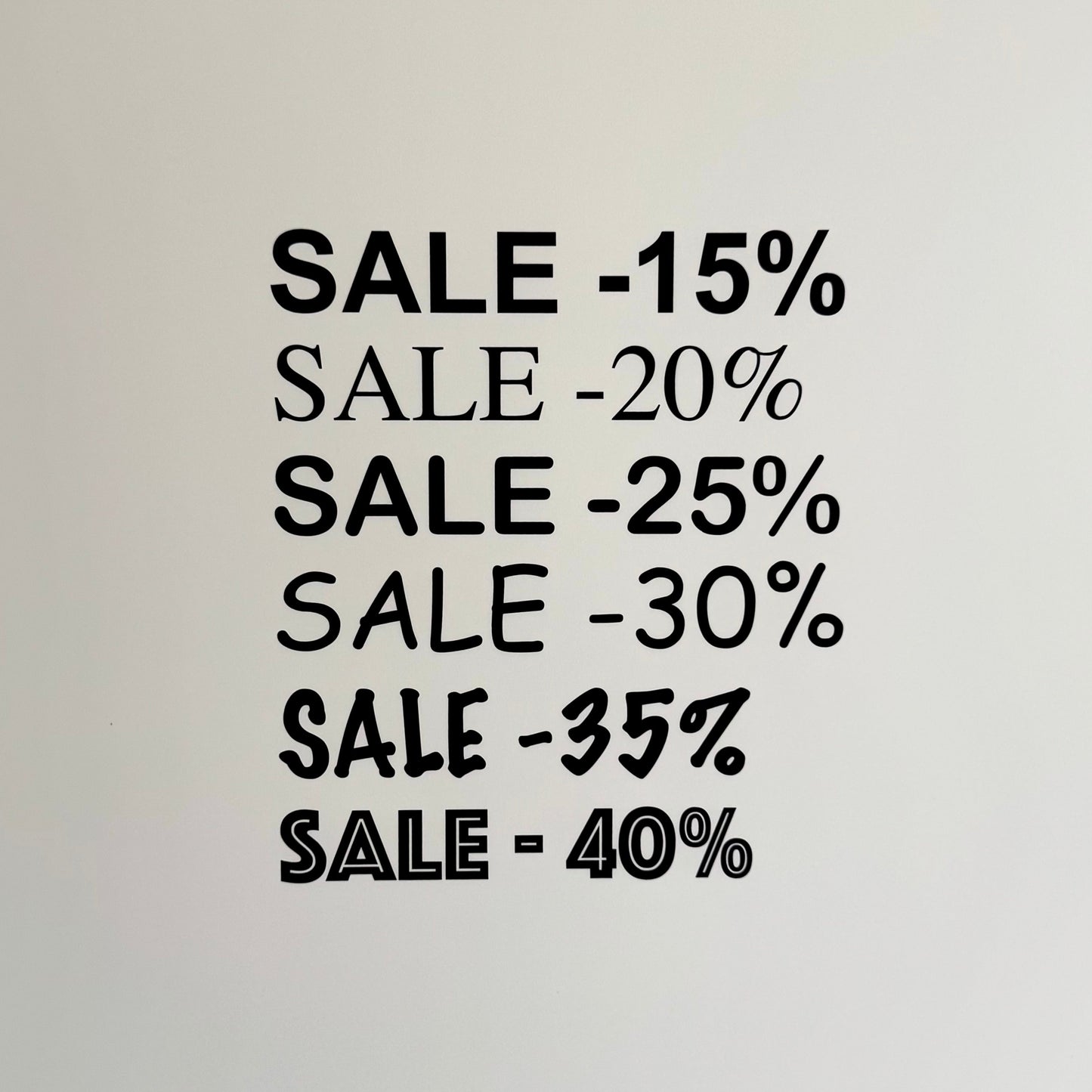 Individueller "SALE" Aufkleber