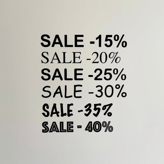 Individueller "SALE" Aufkleber