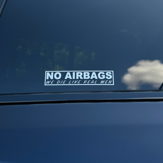 Autoaufkleber „No Airbags“