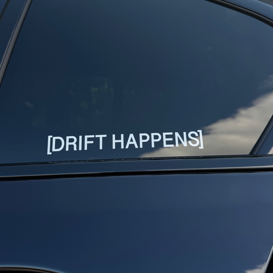 Autoaufkleber „Drift Happens“