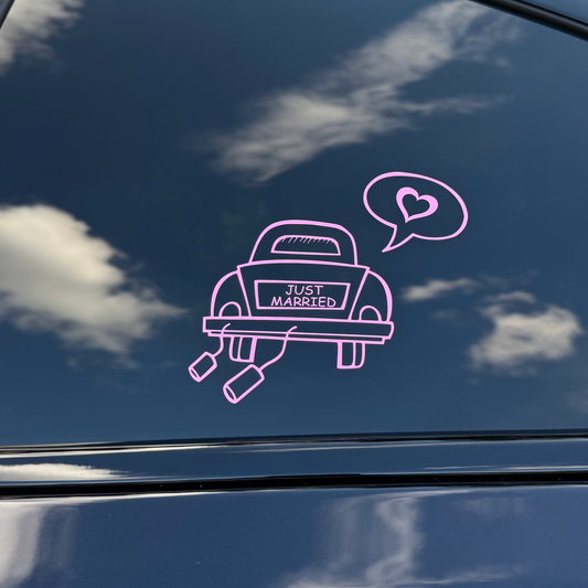 Autoaufkleber „Just Married“