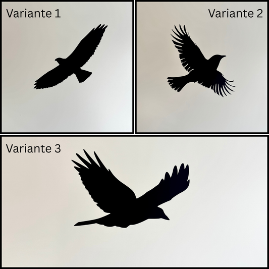 3er Set - Vogel-Silhouetten Aufkleber