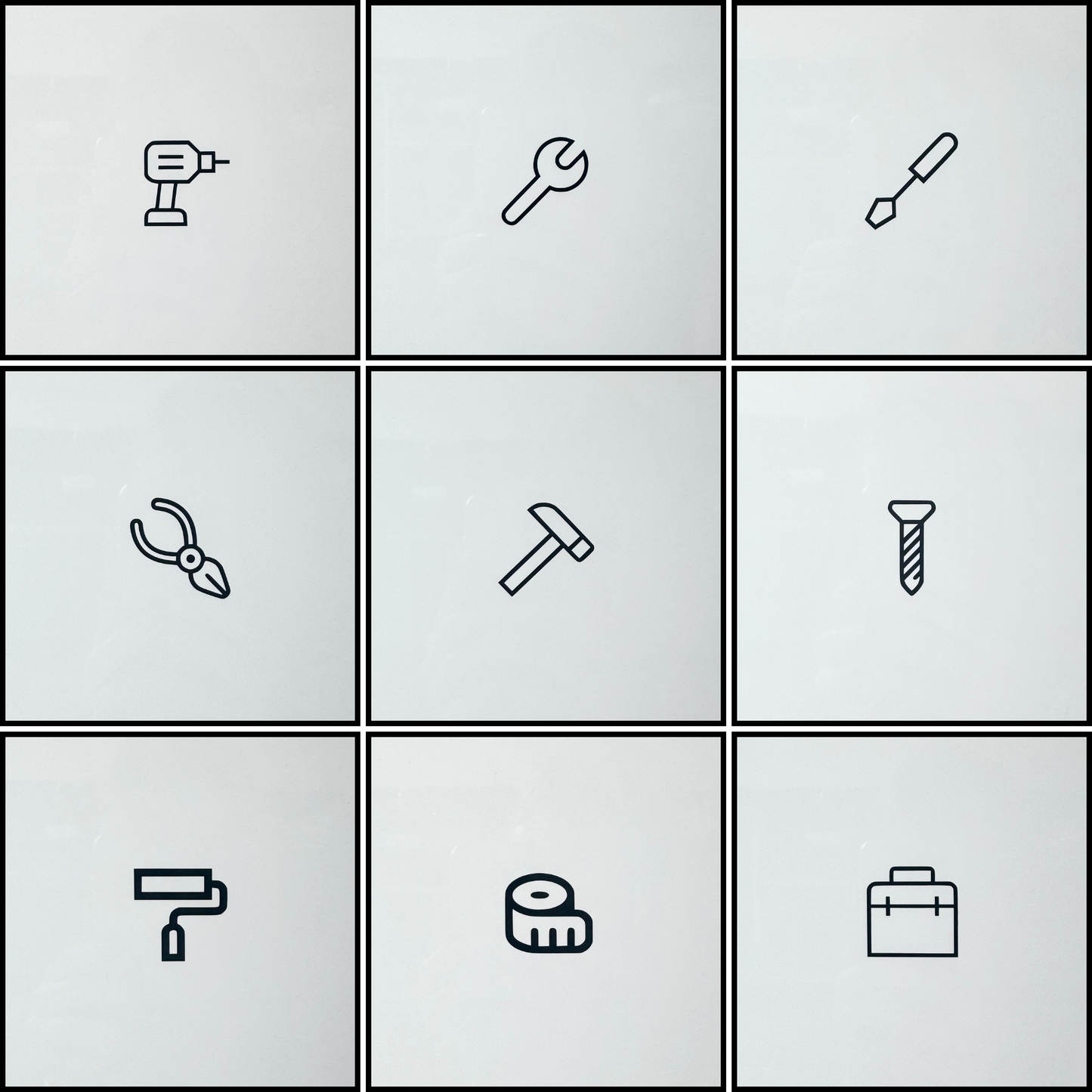 Symbol-Aufkleber Set – Werkstatt & Werkzeug